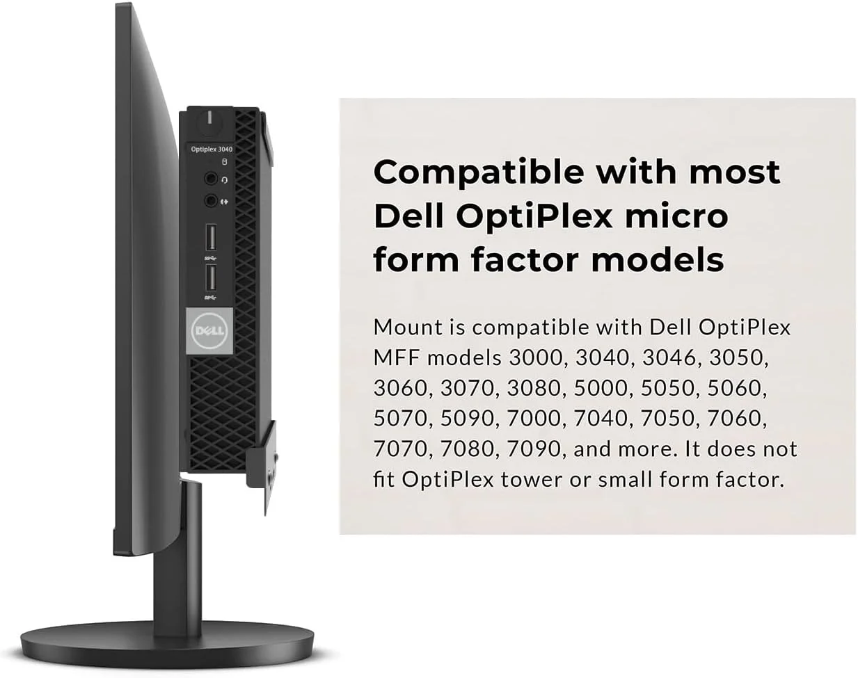 نگهدارنده مینی کامپیوتر QiaoYoubang برای Dell Micro، نصب دیواری، VESA، زیر میز - سازگار با Dell OptiPlex، مناسب برای MFF 7090، 5070، 3040، 3050، 3070، 3080، 5050، 5060 و غیره