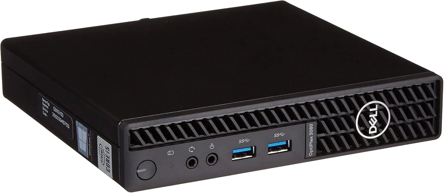 کامپیوتر رومیزی Dell OPTIPLEX 3080 MFF با پردازنده I5/3.1، حافظه رم 8 گیگابایت و حافظه داخلی 128 گیگابایت به همراه ویندوز 10 پرو