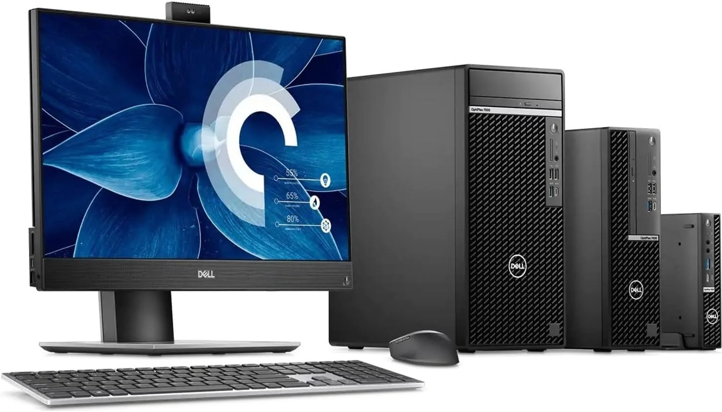 کامپیوتر رومیزی Dell OptiPlex 7000 - پردازنده Intel Core i7 نسل دوازدهم i7-12700 دوازده هسته ای (12 هسته) 2.10 گیگاهرتز - 16 گیگابایت رم DDR5 SDRAM - 512 گیگابایت M.2 PCI Express NVMe 3.0 x4 SSD - Tower - مشکی