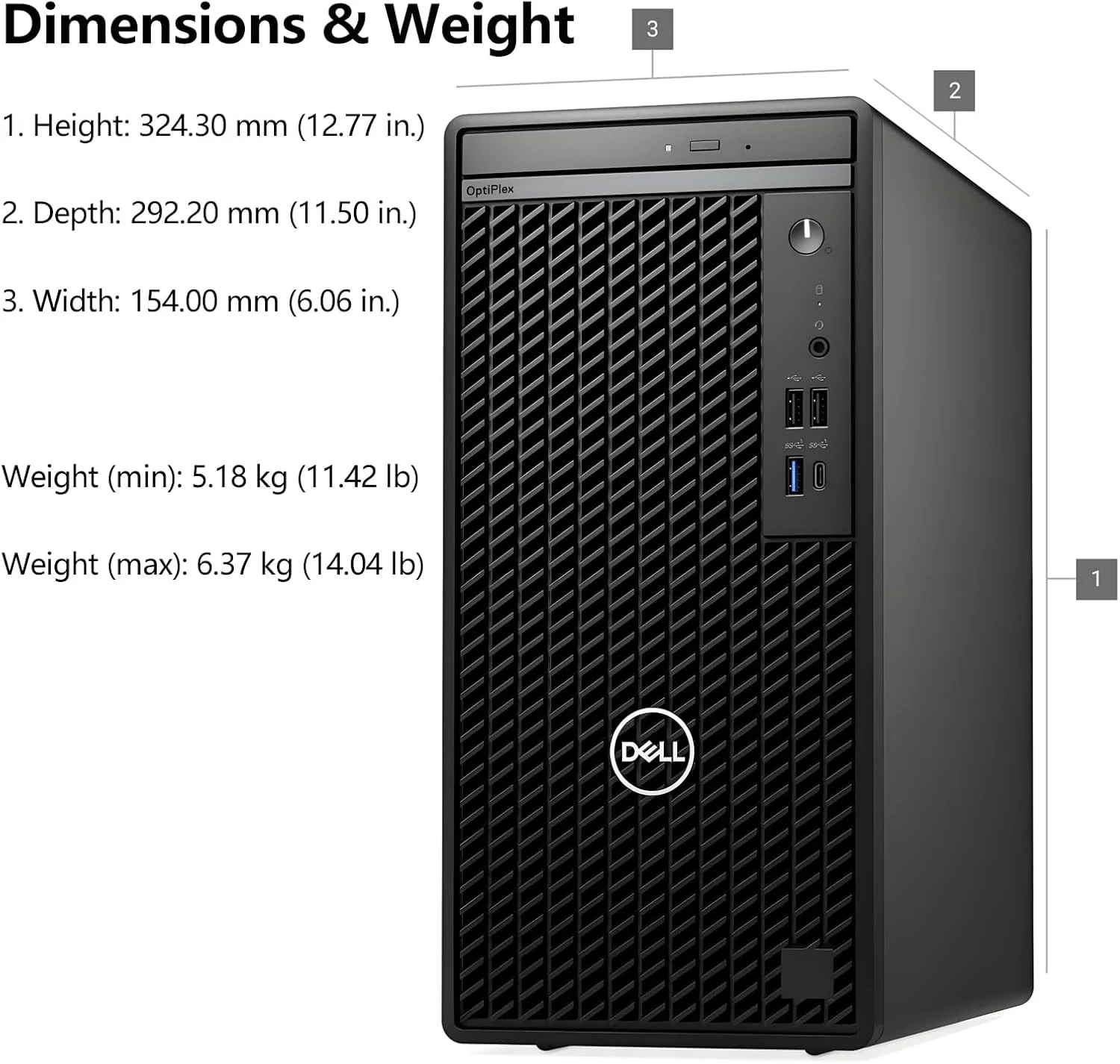 کامپیوتر رومیزی تجاری Dell OptiPlex 7010 Tower، نسل سیزدهم اینتل 14 هسته ای i5-13500 (بهتر از i7-12700)، رم 32 گیگابایتی DDR4، SSD 1 ترابایتی PCIe، DVDRW، آداپتور WiFi، RJ-45، HDMI، صفحه کلید و ماوس، ویندوز 11 پرو