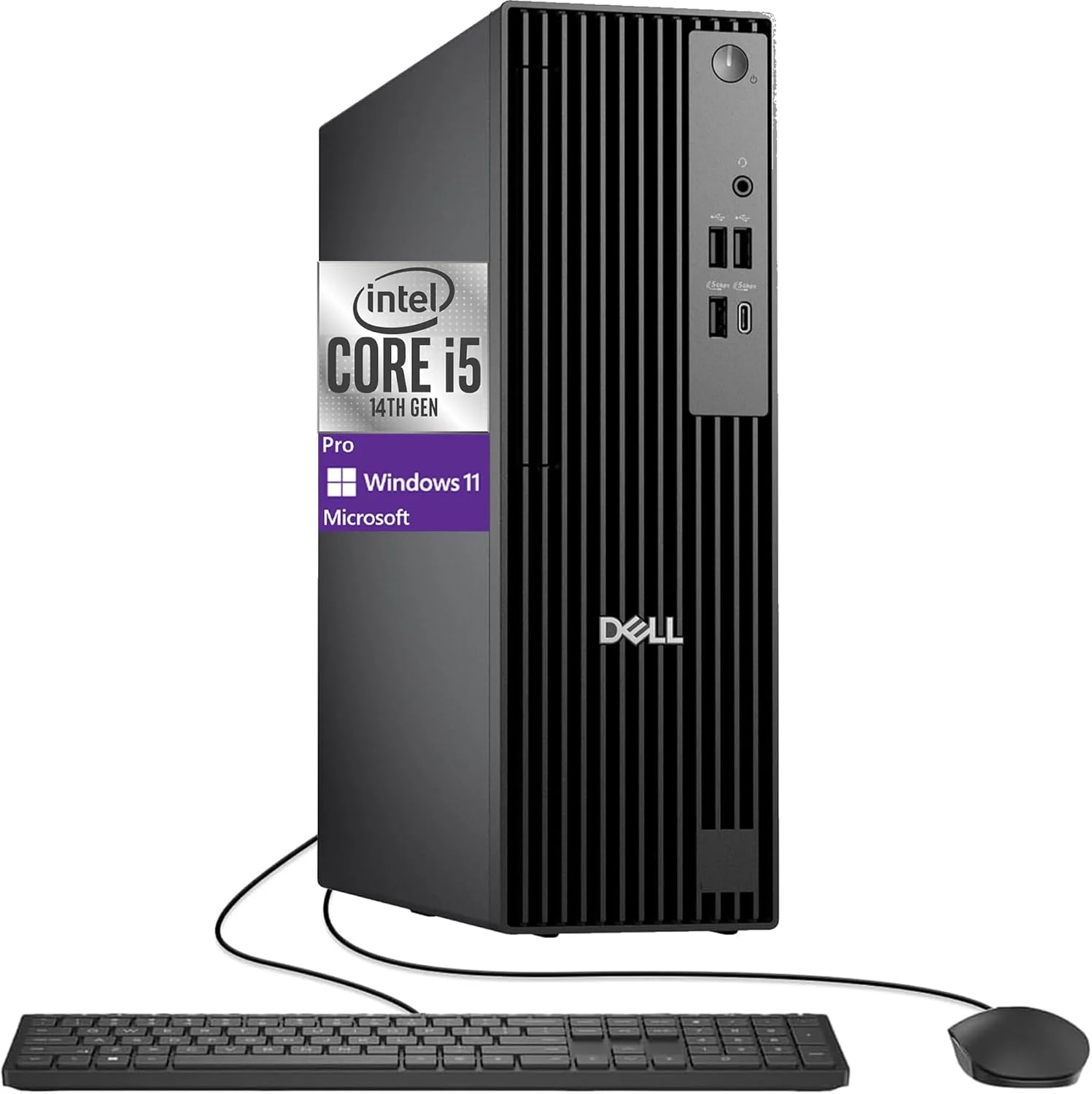 کامپیوتر رومیزی تجاری OEM Dell Optiplex 7000 7010 SFF Intel i5-13500 (14 هسته، بهتر از Intel i7-12700T)، 16 گیگابایت رم، 512 گیگابایت NVMe، DVD-RW، DisplayPort، WiFi، RJ-45، کیبورد و ماوس سیمی، W11P، 3 سال گارانتی