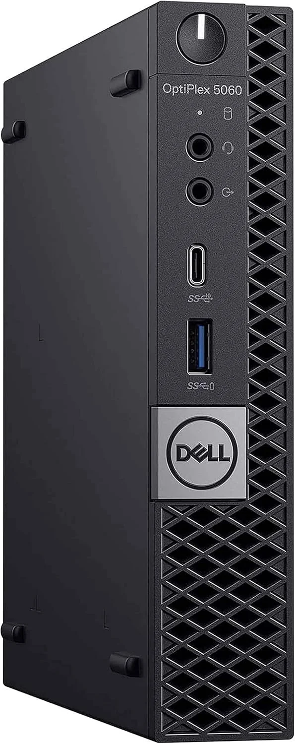 کامپیوتر رومیزی کوچک Dell OptiPlex 5060 | پردازنده شش هسته ای Intel i5 (3.2) | رم 32 گیگابایتی DDR4 | حافظه SSD 500 گیگابایتی | ویندوز 11 پرو | کامپیوتر خانگی یا اداری (بازسازی شده)