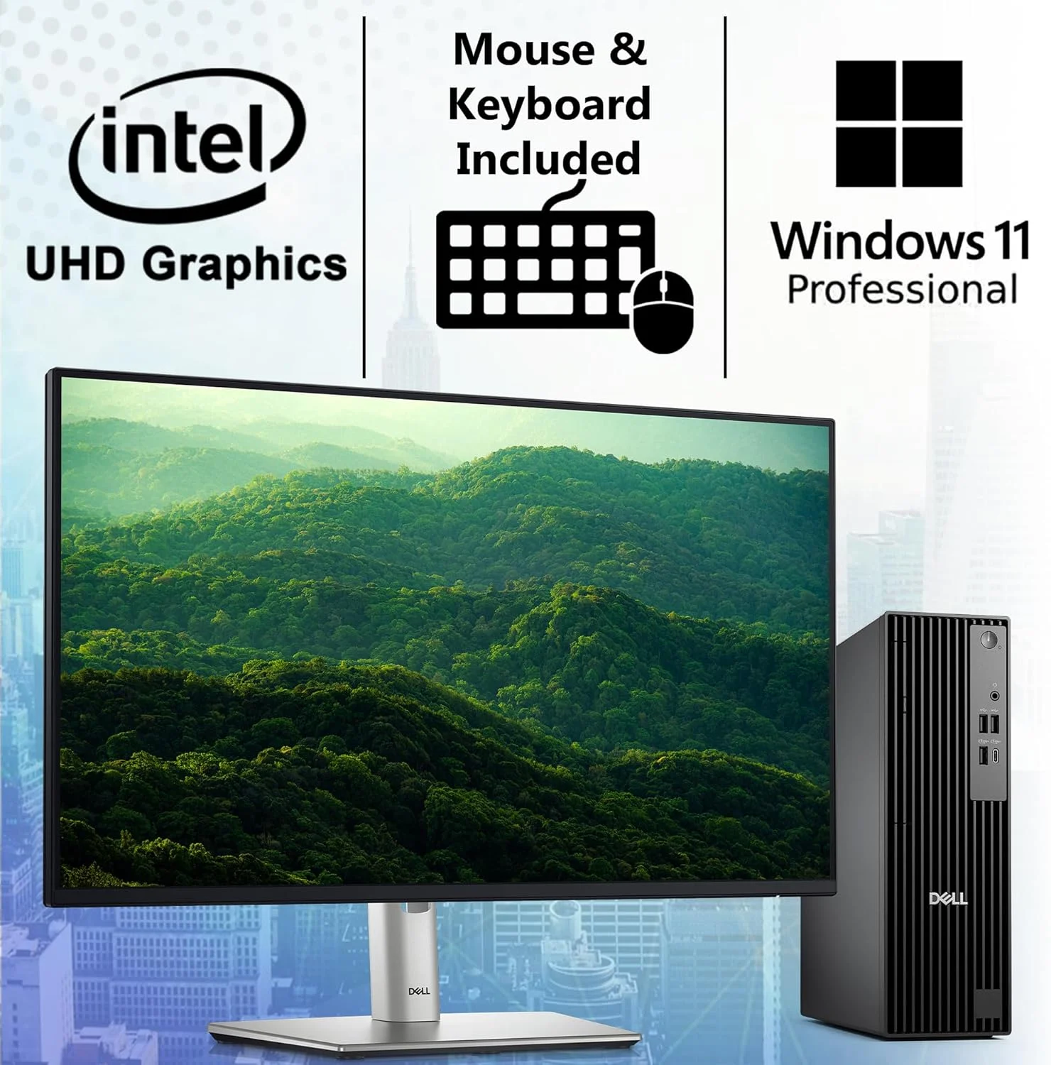 کامپیوتر رومیزی تجاری OEM Dell Optiplex 7000 7010 SFF Intel i5-13500 (14 هسته، بهتر از Intel i7-12700T)، 16 گیگابایت رم، 512 گیگابایت NVMe، DVD-RW، DisplayPort، WiFi، RJ-45، کیبورد و ماوس سیمی، W11P، 3 سال گارانتی