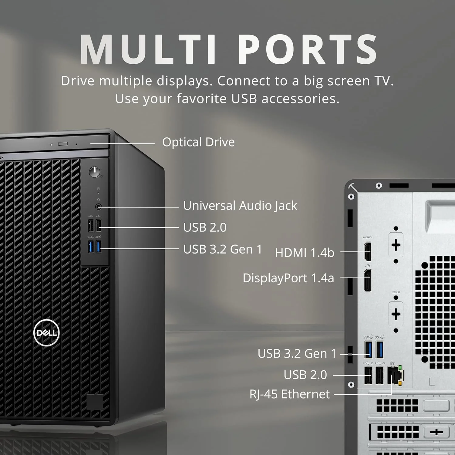 کامپیوتر رومیزی Dell OptiPlex 3000 مدل Full Size Tower، پردازنده Intel Core i5-12500، رم 32 گیگابایتی DDR4، حافظه SSD 2 ترابایتی PCIe، DVDRW، اترنت، آداپتور WiFi، کیبورد و ماوس، ویندوز 11 پرو، مشکی