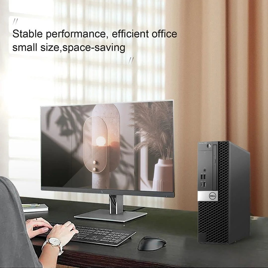 کامپیوتر رومیزی Dell OptiPlex 7060 با ویندوز 11، پردازنده Intel 8th Gen i5-8500 Hexa Core، رم 32GB DDR4، حافظه SSD 512GB NVMe M.2، وای فای AX210 6E و بلوتوث 5.2، کیبورد و ماوس بی سیم جدید (بازسازی شده)