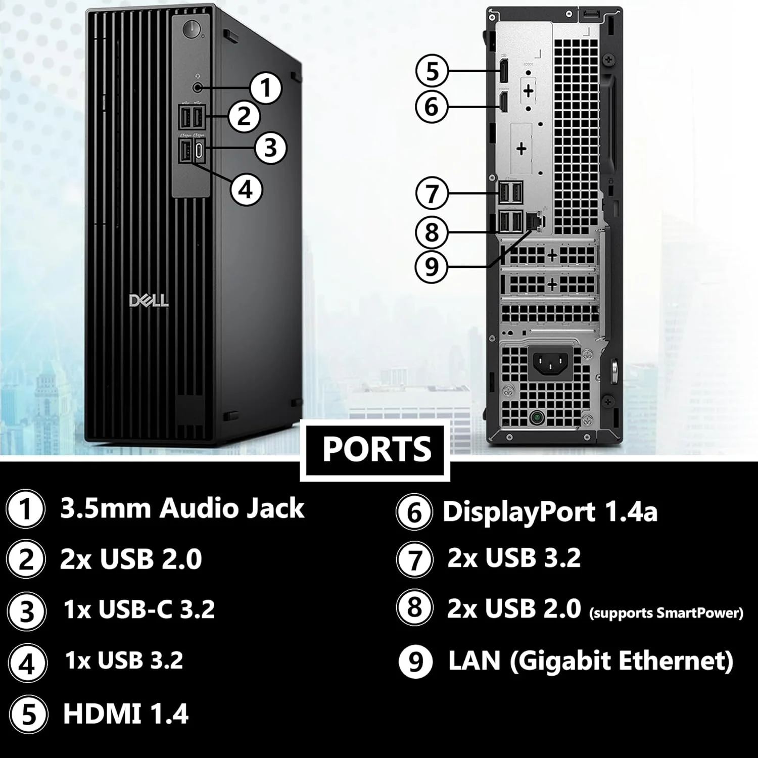 کامپیوتر رومیزی تجاری OEM Dell Optiplex 7000 7010 SFF Intel i5-13500 (14 هسته، بهتر از Intel i7-12700T)، 16 گیگابایت رم، 512 گیگابایت NVMe، DVD-RW، DisplayPort، WiFi، RJ-45، کیبورد و ماوس سیمی، W11P، 3 سال گارانتی