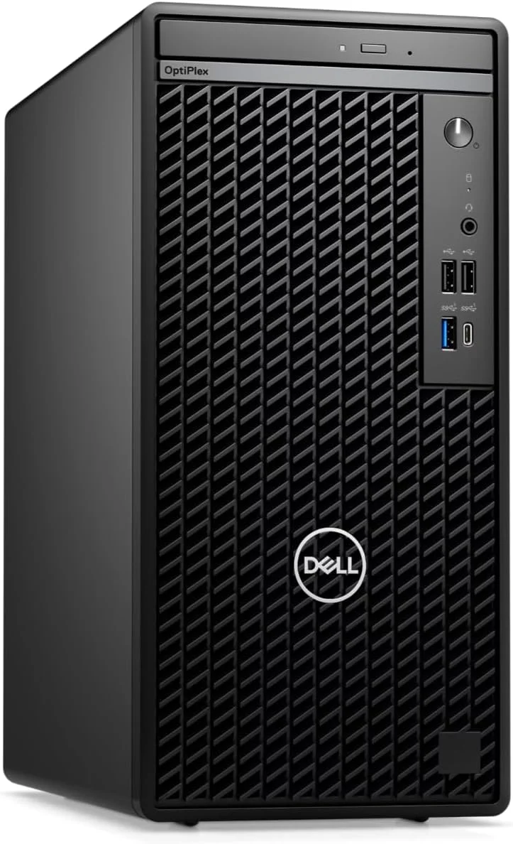 کامپیوتر رومیزی Dell 7020 Optiplex Tower، پردازنده Intel Core i5-12400 (بهتر از i7-11700)، رم 32 گیگابایتی، حافظه SSD NVMe 1 ترابایتی، DisplayPort، HDMI، USB C، DVDRW، آداپتور Wi-Fi/BT، ویندوز 11 پرو، دسکتاپ، مشکی