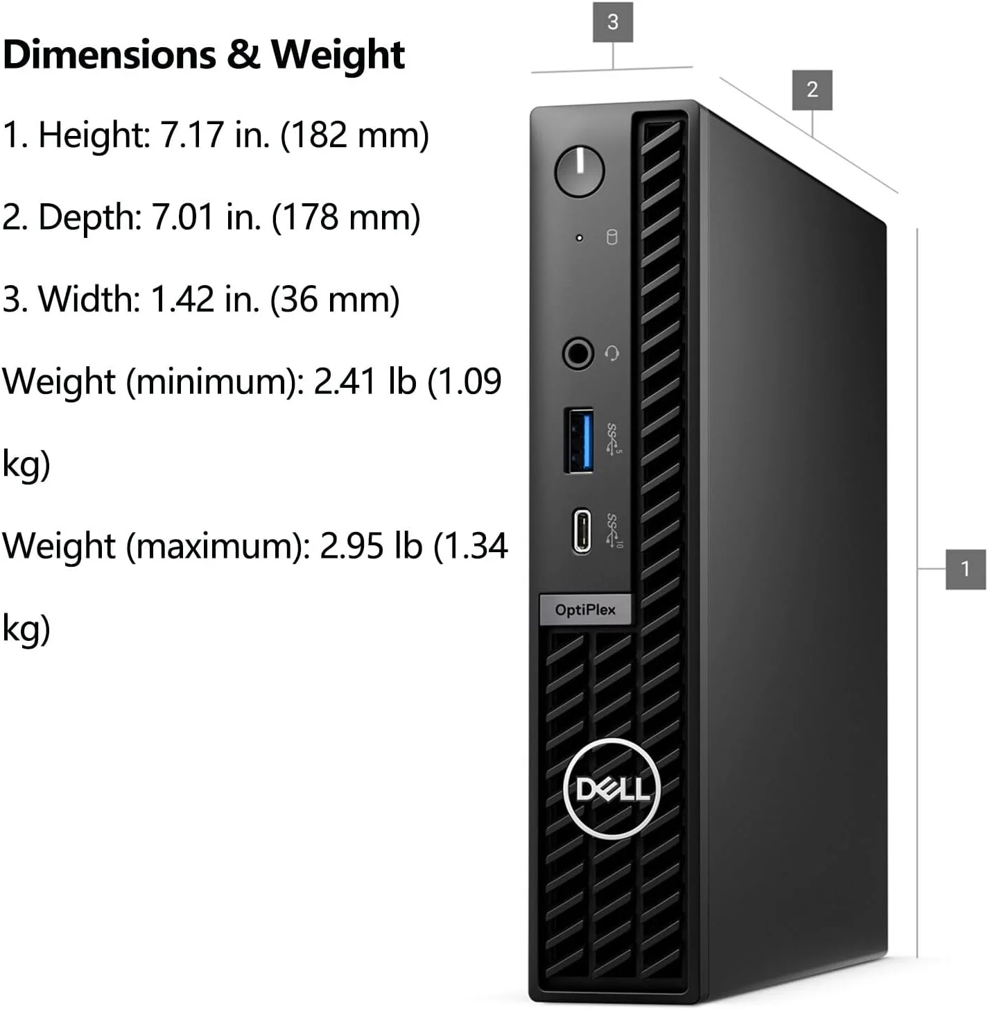کامپیوتر رومیزی تجاری کوچک Dell OptiPlex 7020 MFF Micro Form Factor، نسل چهاردهم اینتل 14 هسته ای i5-14500T (بهتر از i7-13700T)، WiFi 6E، 2 پورت DisplayPort + HDMI، ویندوز 11 پرو (16 گیگابایت رم | 1 ترابایت SSD)