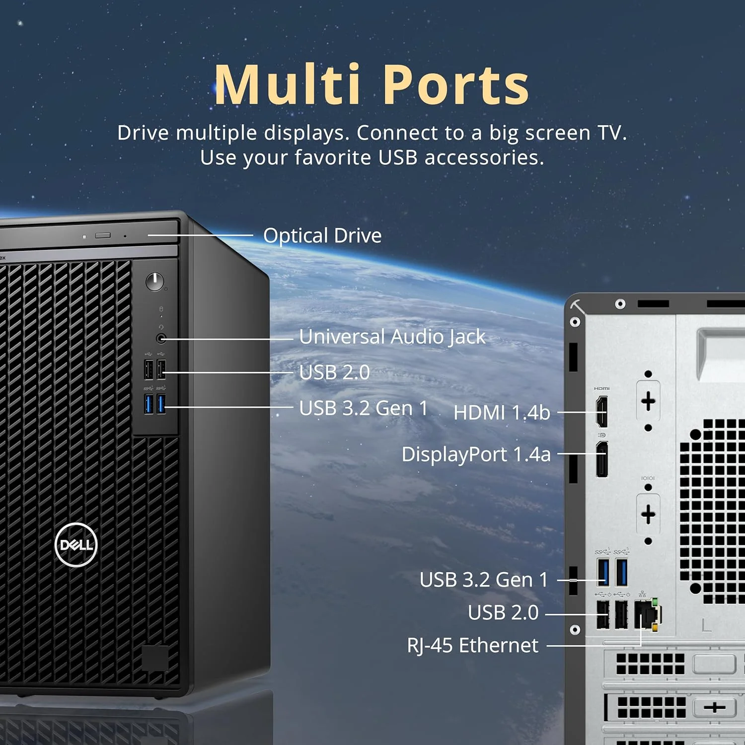 کامپیوتر رومیزی Dell OptiPlex 3000 مدل Full Size Tower، پردازنده Intel Core i5-12500، رم 64 گیگابایتی DDR4، حافظه SSD 2 ترابایتی PCIe، DVDRW، اترنت، آداپتور WiFi، کیبورد و ماوس، ویندوز 11 پرو، مشکی
