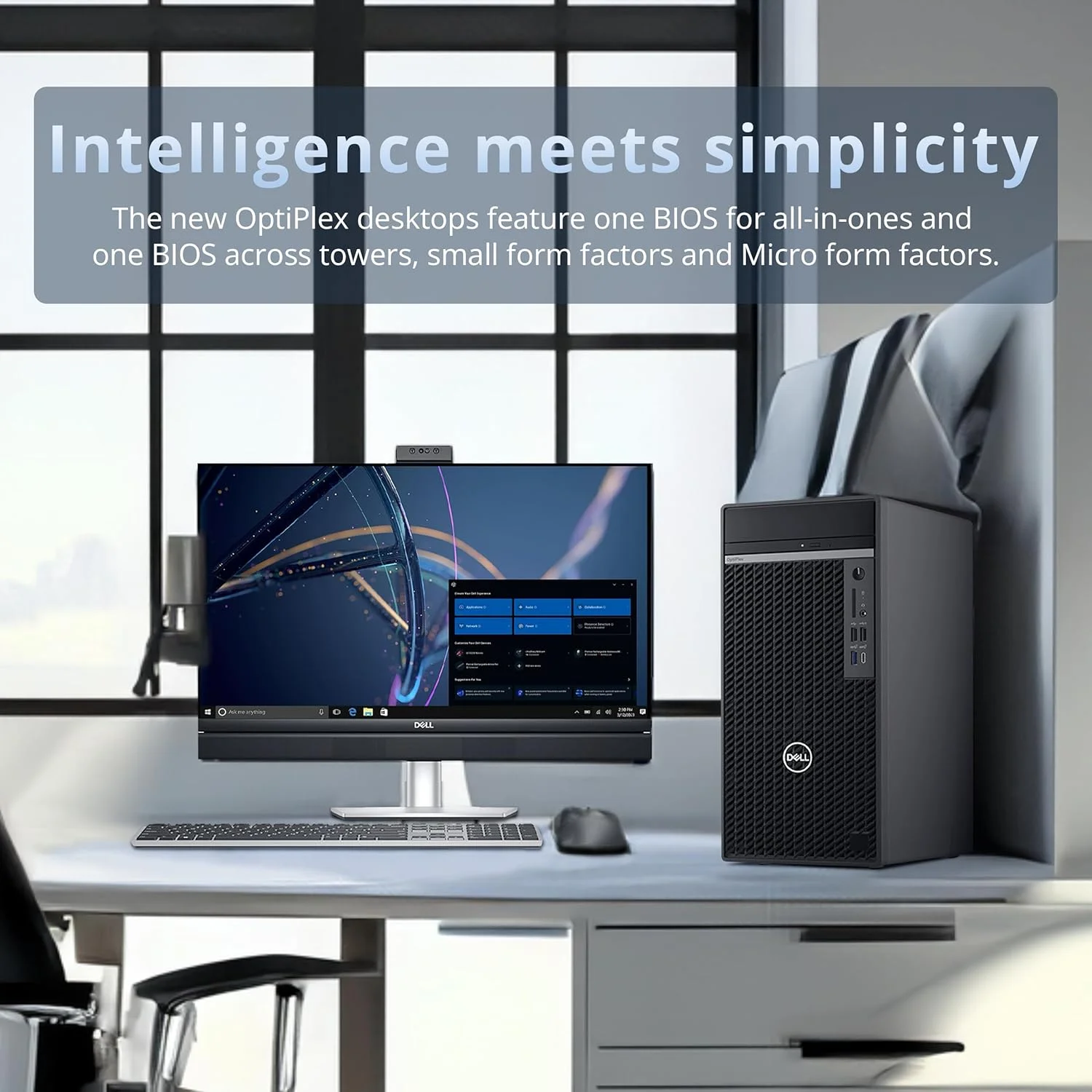 کامپیوتر رومیزی Dell OptiPlex 3000 مدل Full Size Tower، پردازنده Intel Core i5-12500، رم 64 گیگابایتی DDR4، حافظه SSD 2 ترابایتی PCIe، DVDRW، اترنت، آداپتور WiFi، کیبورد و ماوس، ویندوز 11 پرو، مشکی