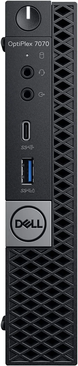 کامپیوتر رومیزی Dell OptiPlex 7070 Business Micro، پردازنده Intel Octa-Core i7 9700T تا 4.3 گیگاهرتز، 32 گیگابایت رم DDR4، 1 ترابایت SSD PCIe، وای فای 802.11AC، بلوتوث 5.0، Displayport، Type-C، ویندوز 11 پرو (بازسازی شده)