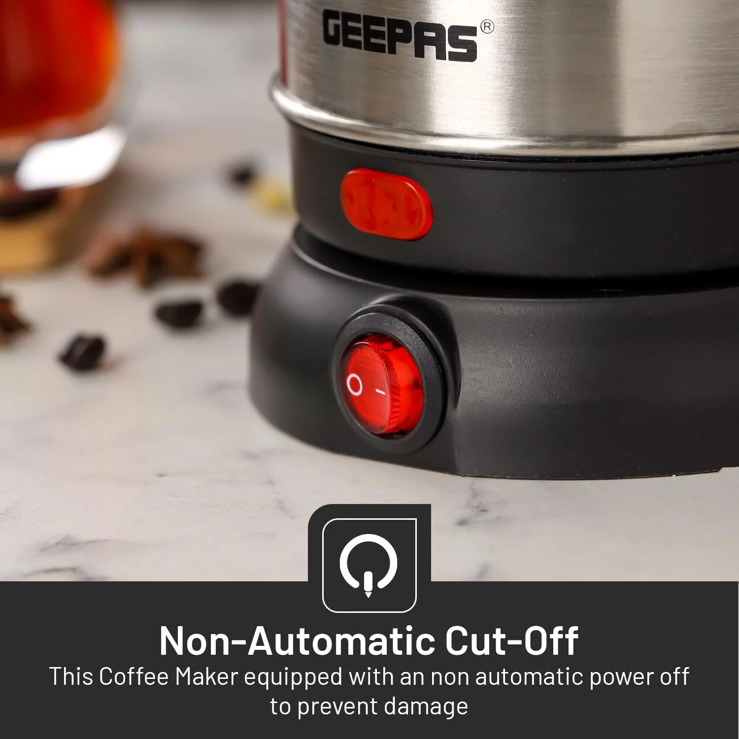 قهوه ساز برقی ترک جیپاس، استیل ضد زنگ، مدل GK38050 | ظرفیت 0.8 لیتر | چرخش 360 درجه | قطع کن غیر اتوماتیک | کتری قهوه برای خانه و محل کار | مناسب مواد غذایی و ایمن برای نوشیدن قهوه ساز برقی ترک جیپاس، استیل ضد زنگ، مدل GK38050 | ظرفیت 0.8 لیتر | چرخش 360 درجه | قطع کن غیر اتوماتیک | کتری قهوه برای خانه و محل کار | مناسب مواد غذایی و ایمن برای نوشیدن