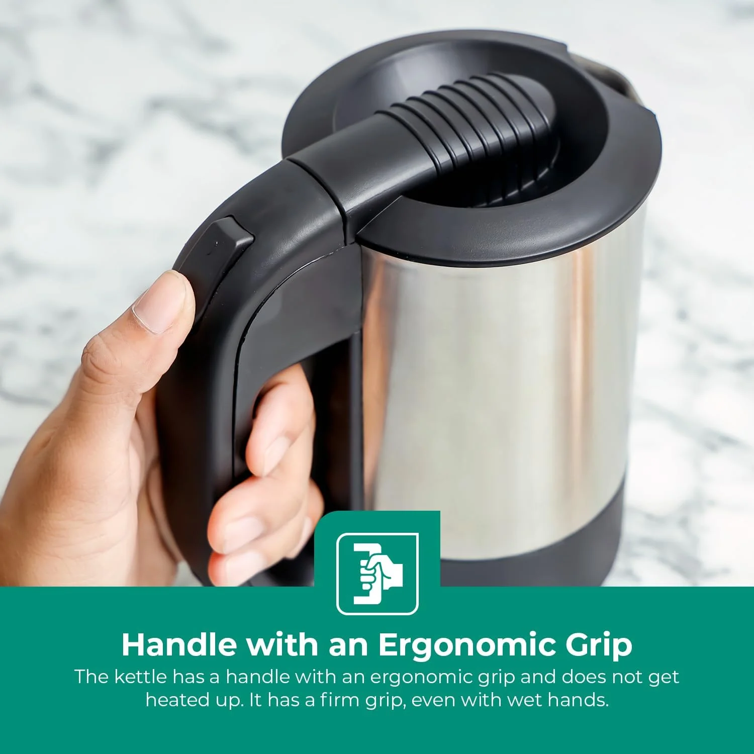 کتری مسافرتی استیل جیپاس، نقره ای/مشکی، 1100 وات، 0.5 لیتر، GK175 کتری مسافرتی استیل جیپاس، نقره ای/مشکی، 1100 وات، 0.5 لیتر، GK175