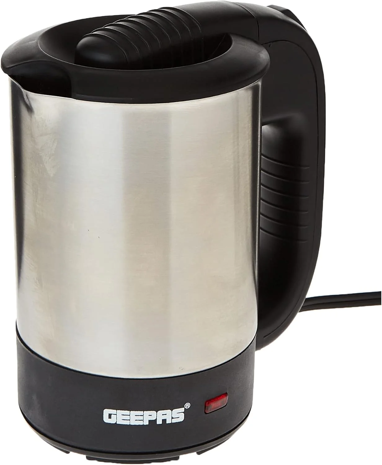 کتری استیل کامیونی Geepas با ظرفیت 0.5 لیتر | GK38047 | المنت حرارتی مخفی | محافظت در برابر جوش خشک و گرم شدن بیش از حد | چراغ نشانگر | خاموش شدن خودکار کتری استیل کامیونی Geepas با ظرفیت 0.5 لیتر | GK38047 | المنت حرارتی مخفی | محافظت در برابر جوش خشک و گرم شدن بیش از حد | چراغ نشانگر | خاموش شدن خودکار