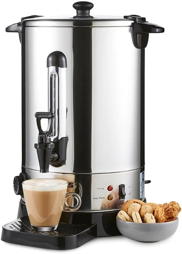 کتری برقی استیل جیپاس 1650 وات - دستگاه آب جوش استیل ضد زنگ با کنترل اتوماتیک دما و عملکرد گرم نگهدارنده - 15 لیتر، نقره ای/مشکی GK5219 کتری برقی استیل جیپاس 1650 وات - دستگاه آب جوش استیل ضد زنگ با کنترل اتوماتیک دما و عملکرد گرم نگهدارنده - 15 لیتر، نقره ای/مشکی GK5219