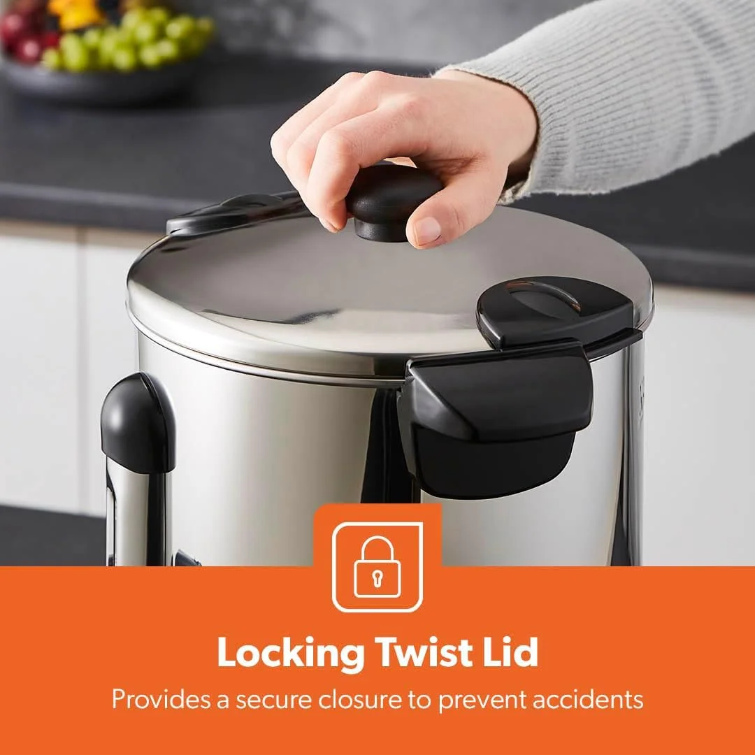 کتری برقی استیل جیپاس 1650 وات - دستگاه آب جوش استیل ضد زنگ با کنترل اتوماتیک دما و عملکرد گرم نگهدارنده - 15 لیتر، نقره ای/مشکی GK5219