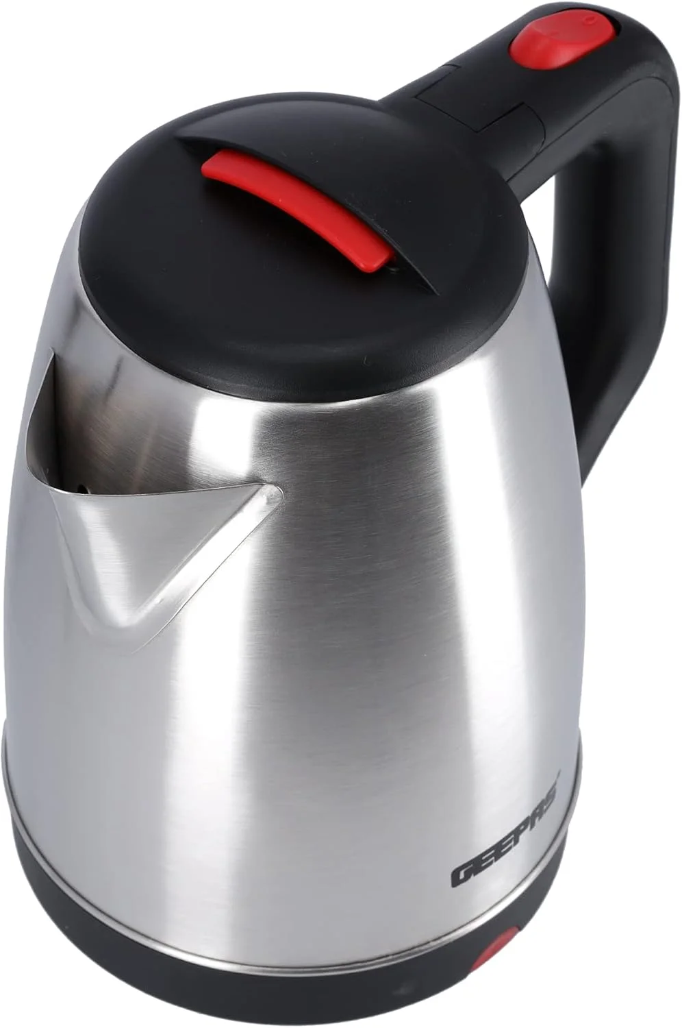 کتری برقی استیل 1.8 لیتری Geepas مدل GK38044 | کتری برقی بدون سیم 360 درجه، محافظت در برابر خشک شدن و قطع خودکار | ایده آل برای جوشاندن آب، شیر، چای | 1500 وات | نقره ای