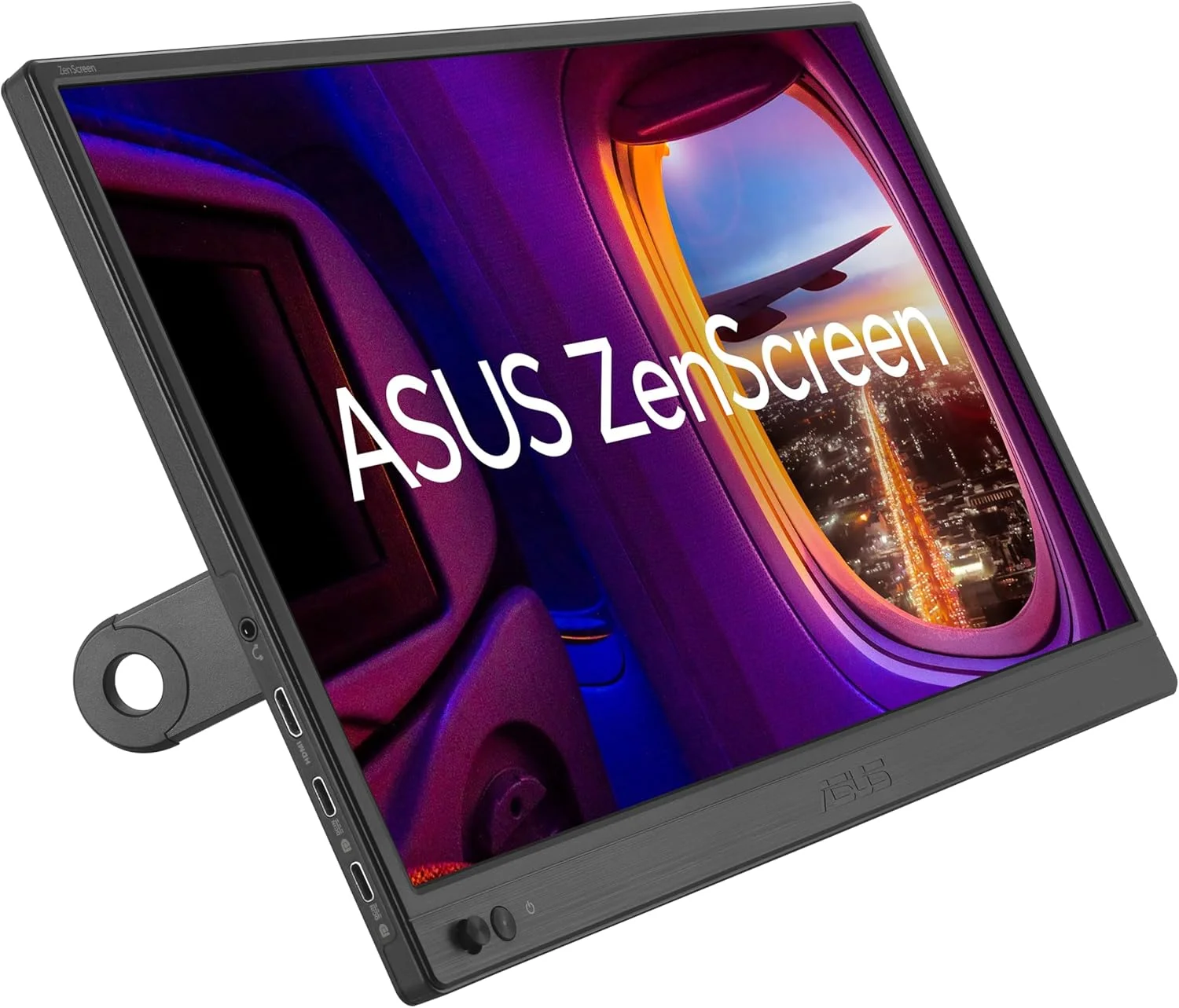 مانیتور قابل حمل USB ایسوس ZenScreen MB169CK - 16 اینچ (15.6 اینچ قابل مشاهده)، Full HD، IPS، دو پورت USB Type-C، فیلتر نور آبی، سطح ضد تابش، پایه 360 درجه