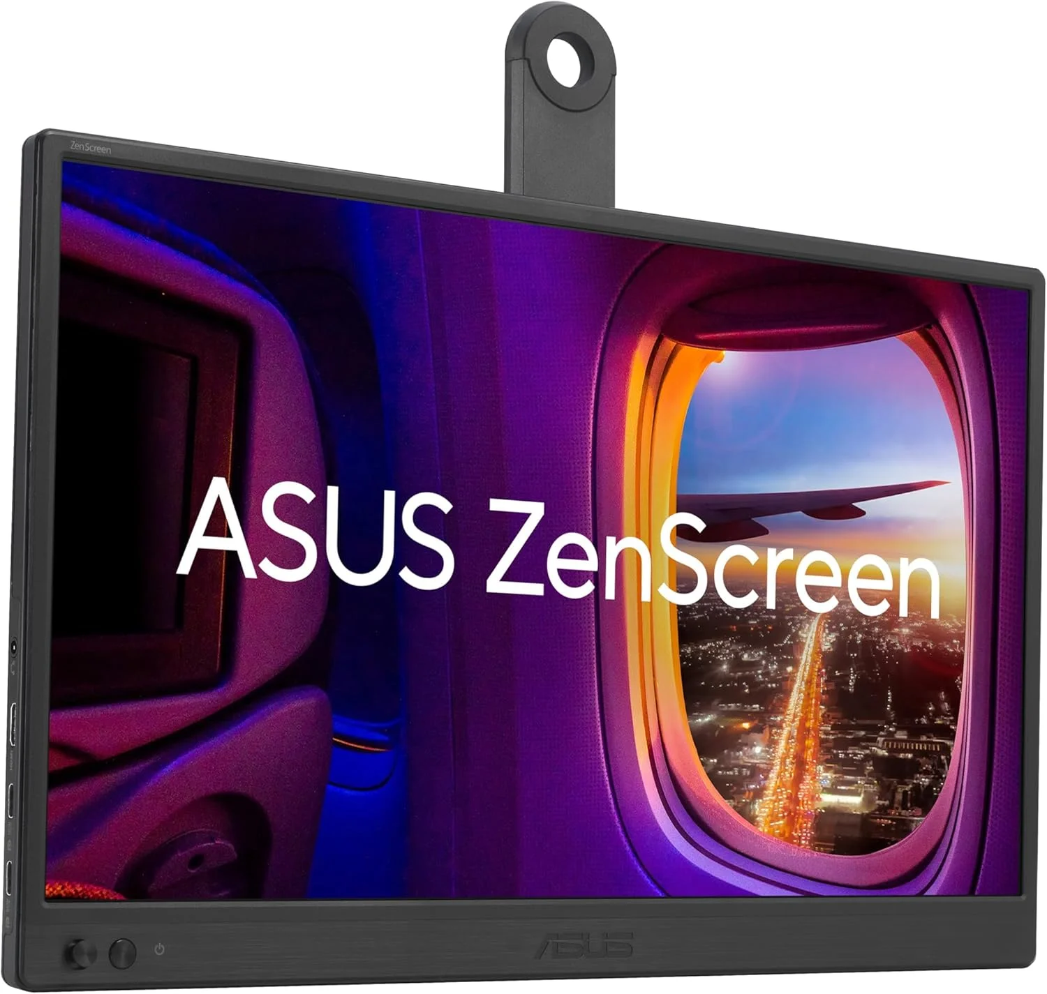 مانیتور قابل حمل USB ایسوس ZenScreen MB169CK - 16 اینچ (15.6 اینچ قابل مشاهده)، Full HD، IPS، دو پورت USB Type-C، فیلتر نور آبی، سطح ضد تابش، پایه 360 درجه