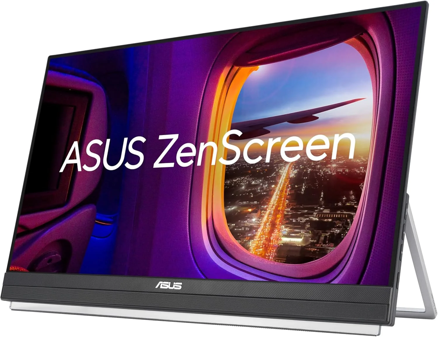 مانیتور قابل حمل 22 اینچی (21.5 اینچ قابل مشاهده) ایسوس ZenScreen (MB229CF) - Full HD، IPS، 100 هرتز، USB-C، محافظت از چشم، بلندگوها، دسته حمل، پایه، بازوی C-clamp، قلاب پارتیشن، ساب ووفر، 3 سال گارانتی