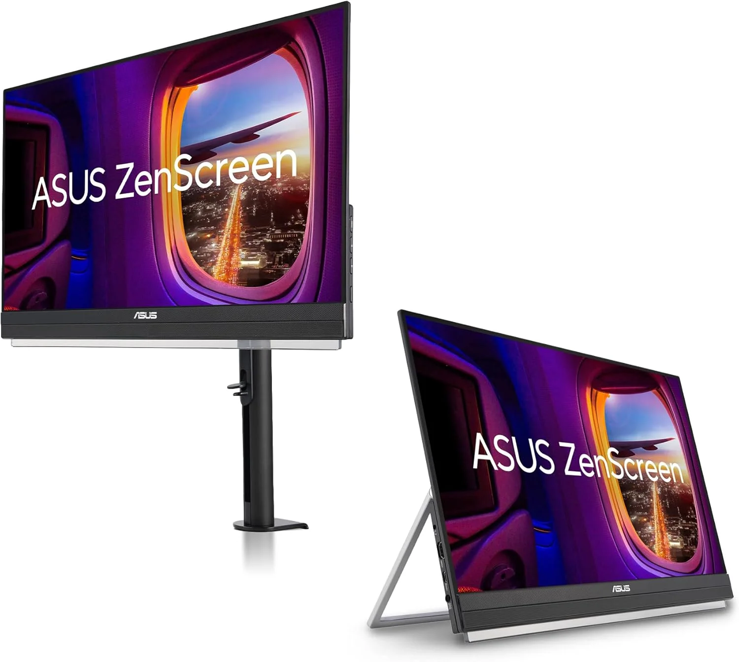 مانیتور قابل حمل 22 اینچی (21.5 اینچ قابل مشاهده) ایسوس ZenScreen (MB229CF) - Full HD، IPS، 100 هرتز، USB-C، محافظت از چشم، بلندگوها، دسته حمل، پایه، بازوی C-clamp، قلاب پارتیشن، ساب ووفر، 3 سال گارانتی