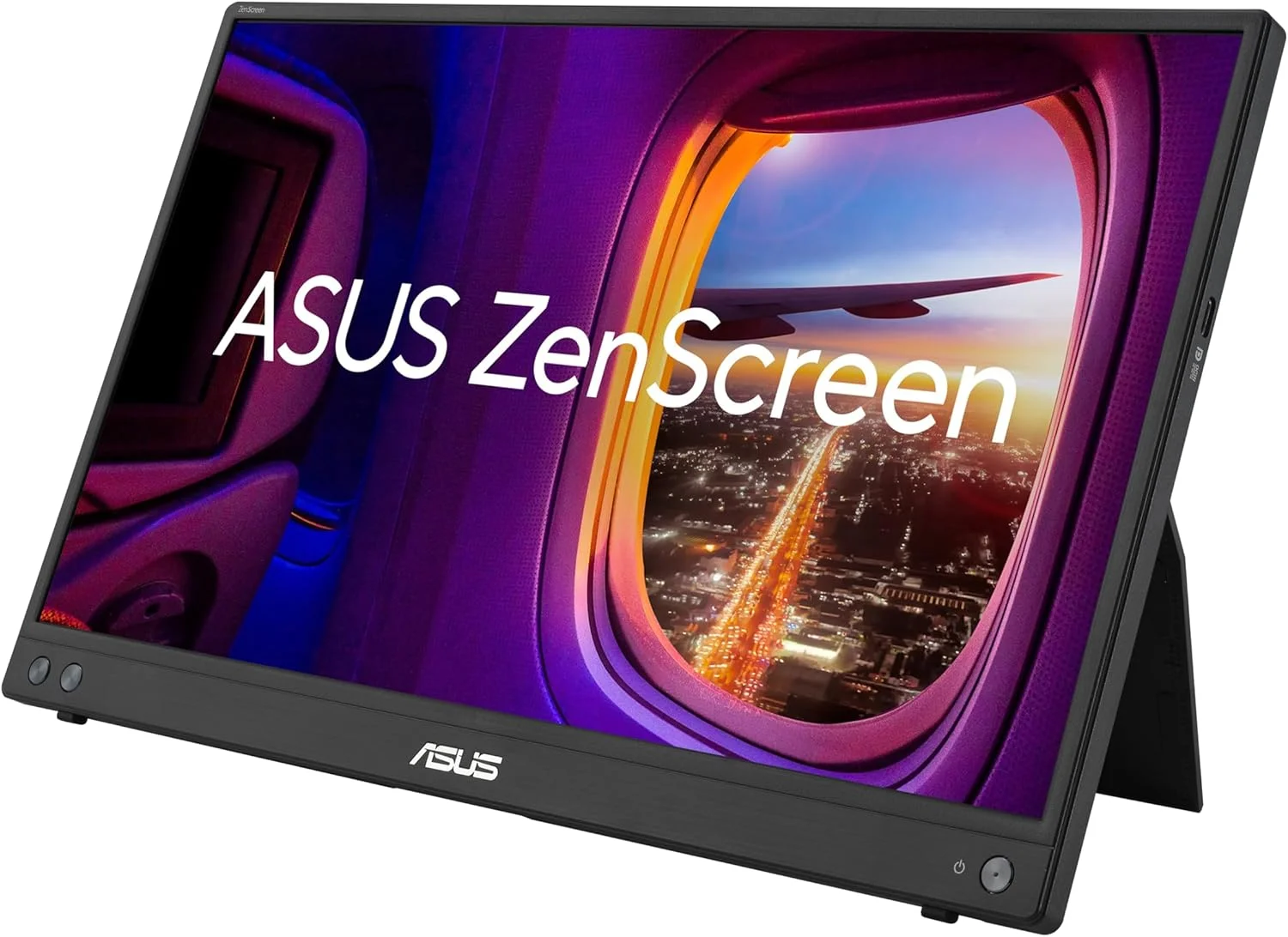 مانیتور قابل حمل ASUS ZenScreen 16 اینچ (15.6 اینچ قابل مشاهده) 1080P USB-C (MB16AHV) - Full HD، IPS، فیلتر نور آبی، ضد تابش نور، Mini HDMI، پایه، قابل نصب روی سه پایه، آستین محافظ، 3 سال گارانتی