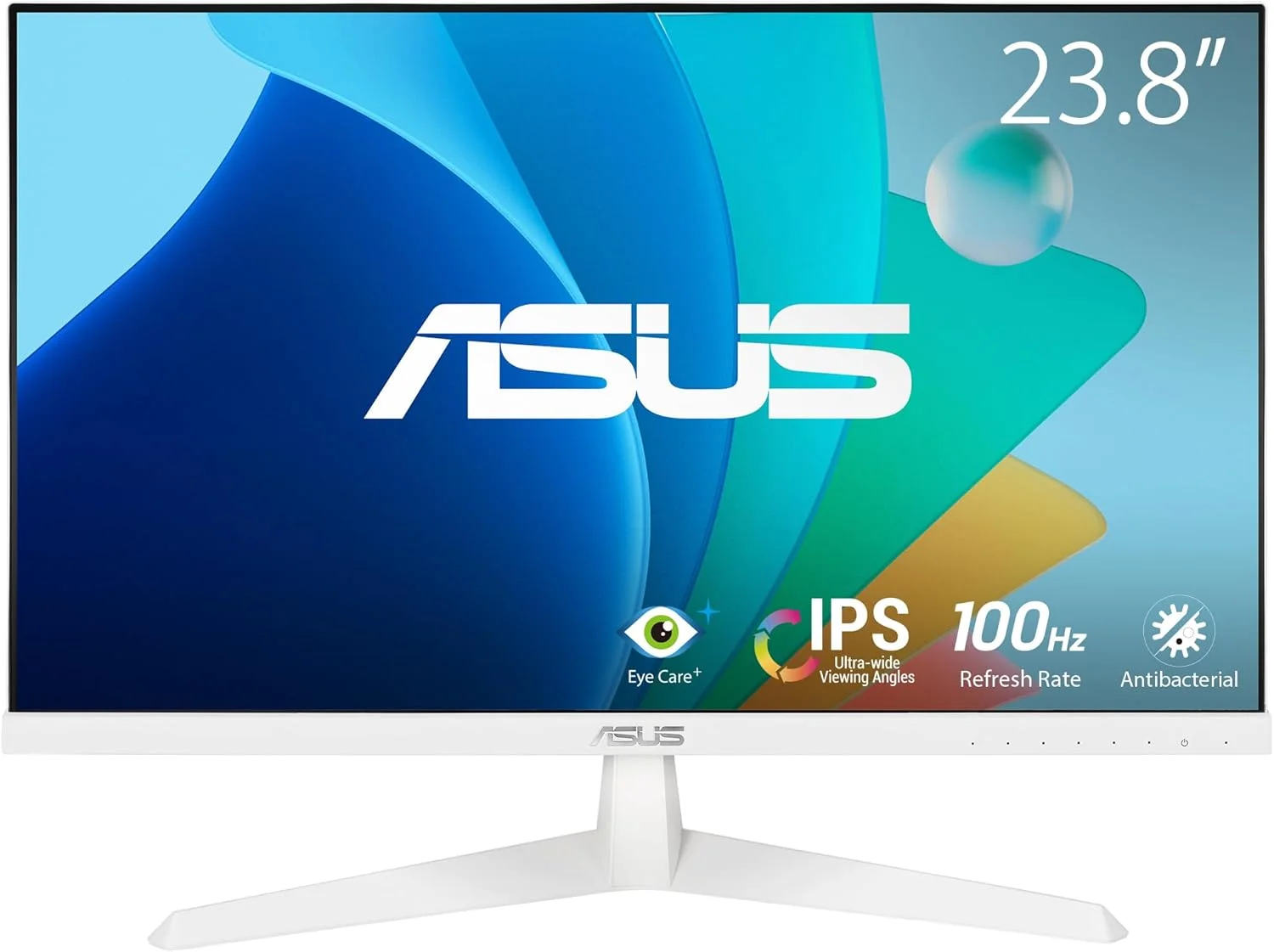 مانیتور گیمینگ مراقبت از چشم ASUS VY249HF - 23.8 اینچ FHD (1920 x 1080)، 100 هرتز، IPS، SmoothMotion، 1 میلی‌ثانیه (MPRT)، Adaptive Sync، فناوری Eye Care Plus، فیلتر نور آبی، بدون سوسو، درمان ضد باکتری