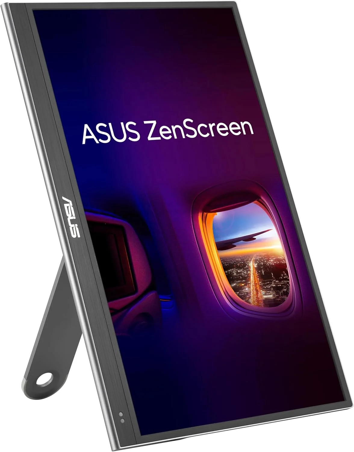 مانیتور قابل حمل 15.6 اینچی USB ایسوس ZenScreen OLED MQ16AHE - 100% DCI-P3، Full HD 1920 x 1080، 16:9، 1ms، HDR 10-720g سبک وزن، USB Type-C، Mini HDMI، چرخش خودکار، پایه 360 درجه، سوکت