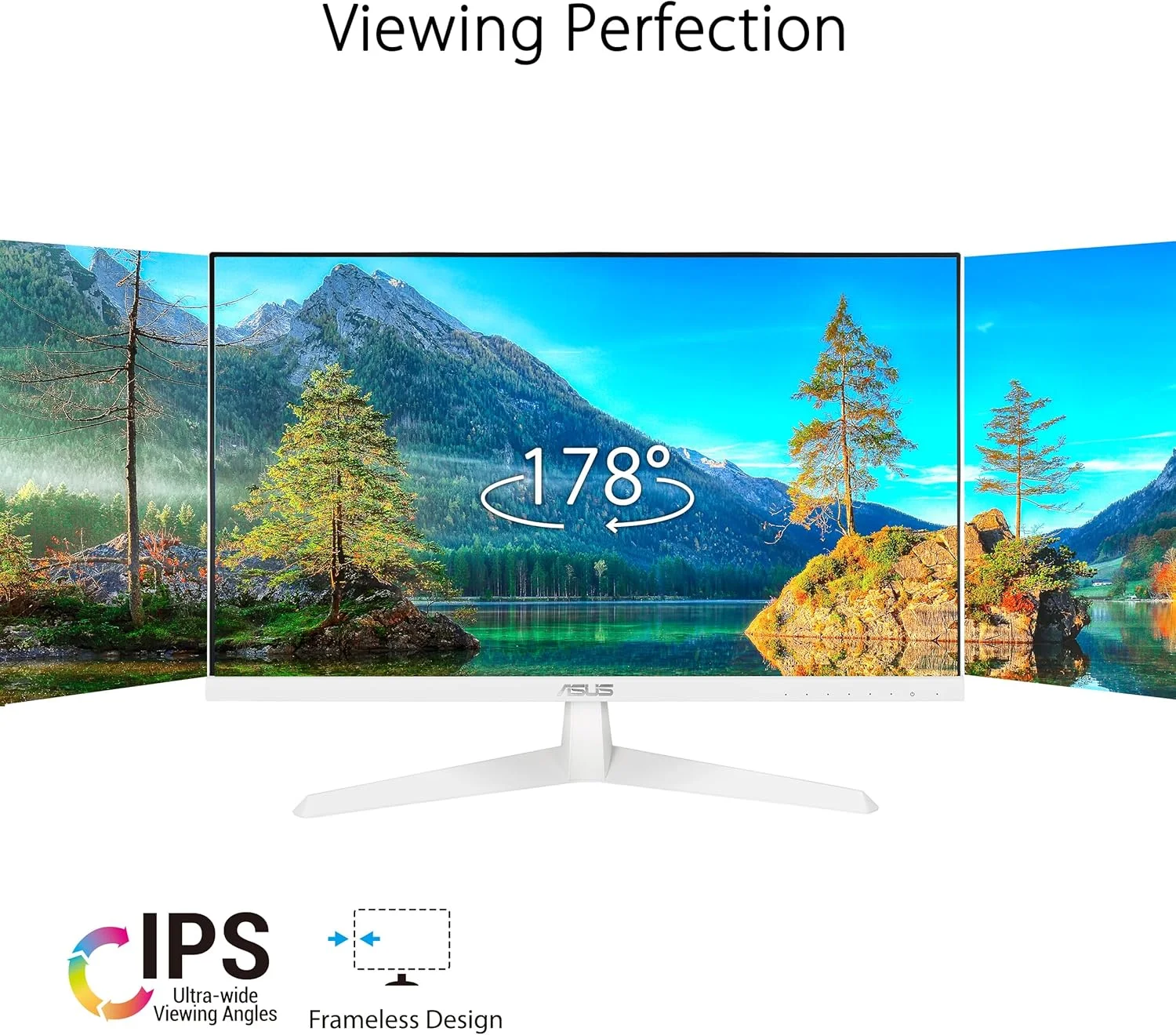 مانیتور گیمینگ مراقبت از چشم ASUS VY249HF - 23.8 اینچ FHD (1920 x 1080)، 100 هرتز، IPS، SmoothMotion، 1 میلی‌ثانیه (MPRT)، Adaptive Sync، فناوری Eye Care Plus، فیلتر نور آبی، بدون سوسو، درمان ضد باکتری