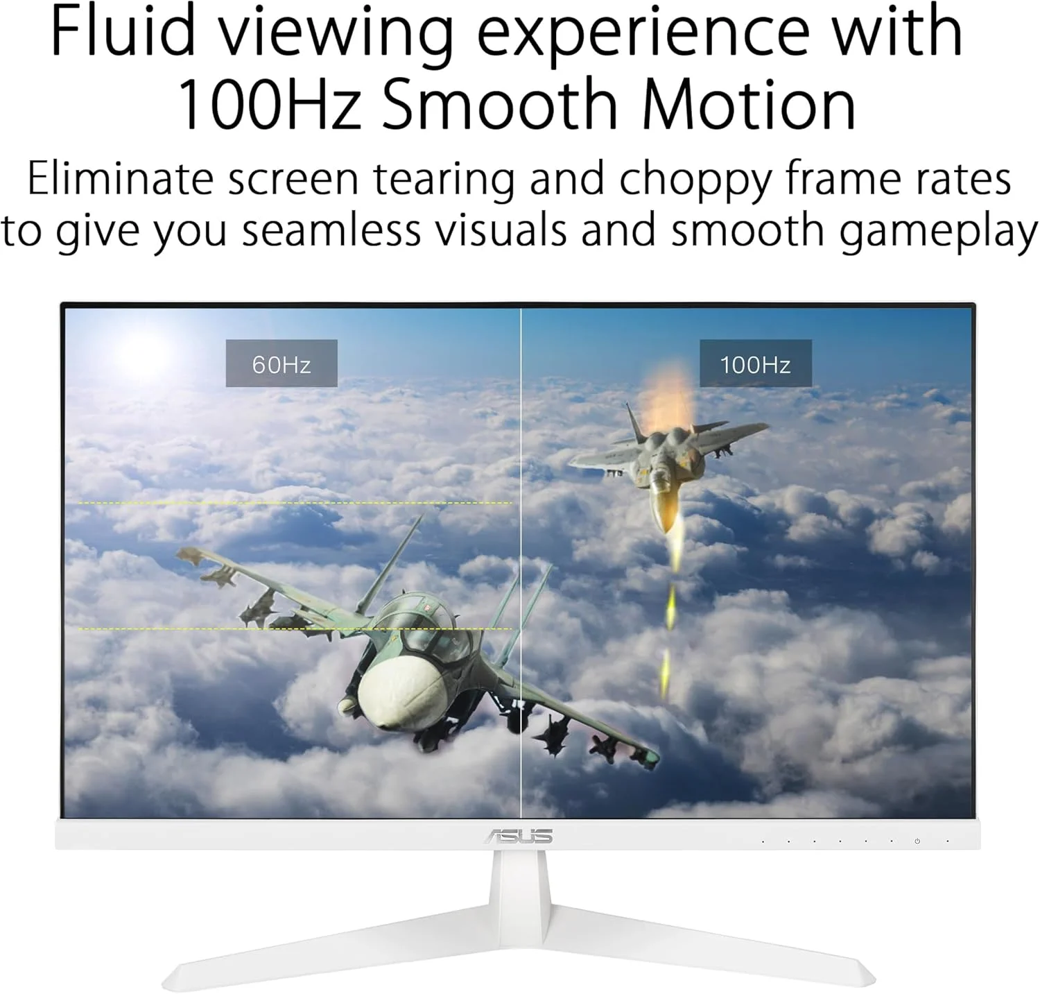مانیتور گیمینگ مراقبت از چشم ASUS VY249HF - 23.8 اینچ FHD (1920 x 1080)، 100 هرتز، IPS، SmoothMotion، 1 میلی‌ثانیه (MPRT)، Adaptive Sync، فناوری Eye Care Plus، فیلتر نور آبی، بدون سوسو، درمان ضد باکتری