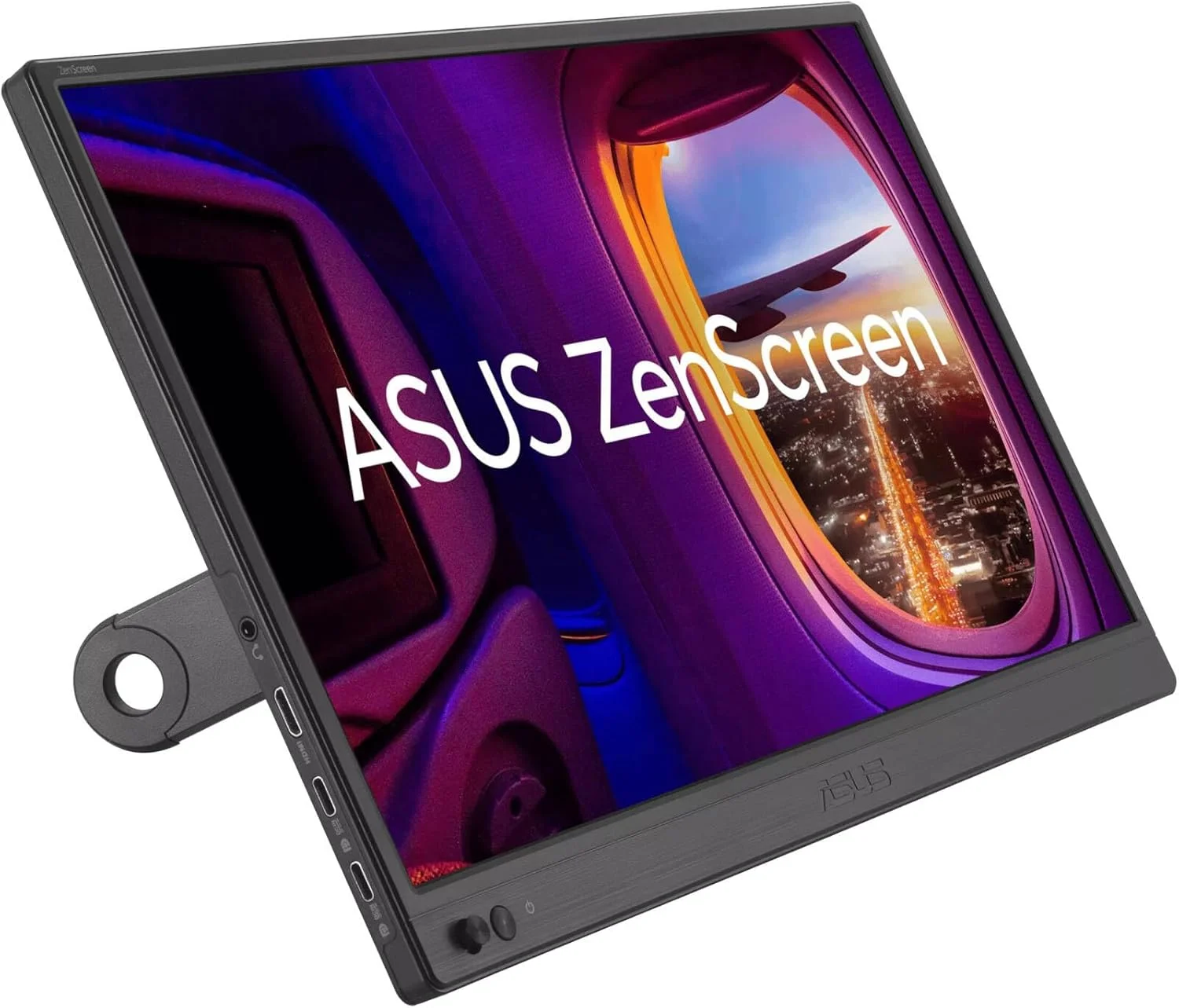 مانیتور قابل حمل 15.6 اینچی ASUS MB169CK - پاسخگویی 5 میلی‌ثانیه، HDMI + 2x USB-C، نسخه EU، مشکی