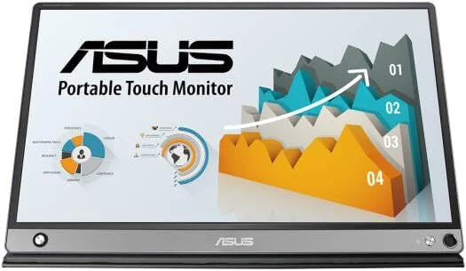 مانیتور قابل حمل 15.6 اینچی ASUS MB16AMT - زمان پاسخگویی 5 میلی‌ثانیه، HDMI + USB-C، Full HD 1920x1080، 60 هرتز، مشکی