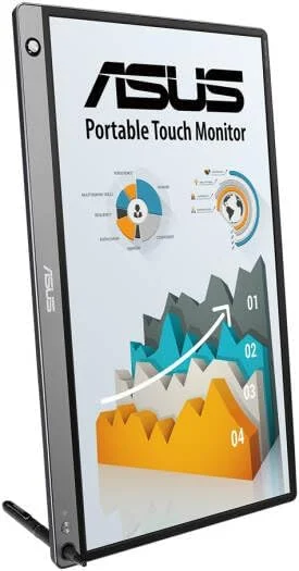 مانیتور قابل حمل 15.6 اینچی ASUS MB16AMT - زمان پاسخگویی 5 میلی‌ثانیه، HDMI + USB-C، Full HD 1920x1080، 60 هرتز، مشکی