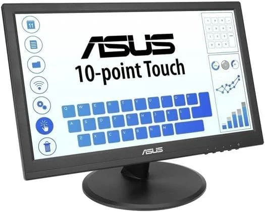 مانیتور مراقبت از چشم ASUS VT168HR - 15.6 اینچ، HD (1366x768)، 60 هرتز، 5 میلی‌ثانیه، D-Sub + HDMI، مشکی