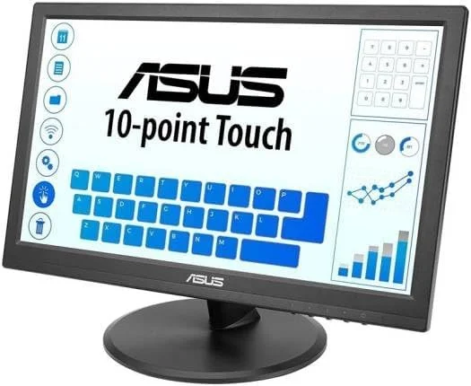 مانیتور مراقبت از چشم ASUS VT168HR - 15.6 اینچ، HD (1366x768)، 60 هرتز، 5 میلی‌ثانیه، D-Sub + HDMI، مشکی