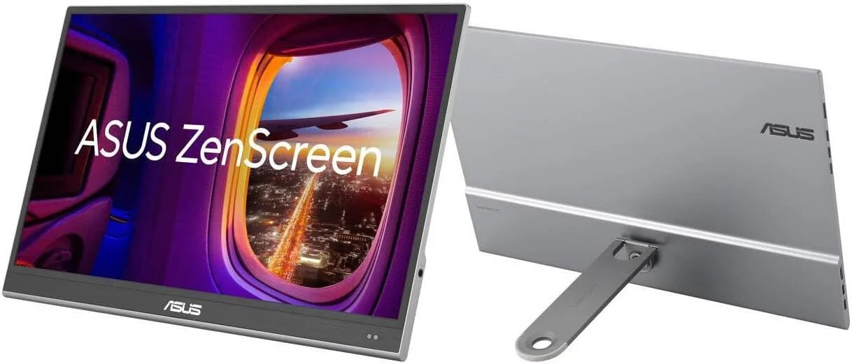 مانیتور گیمینگ قابل حمل 15.6 اینچی ایسوس مدل MQ16AHE - زمان پاسخگویی 1 میلی‌ثانیه، HDMI + 2x USB-C، Full HD 1920x1080، 60 هرتز