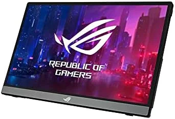 مانیتور گیمینگ قابل حمل 15.6 اینچی ASUS ROG Strix XG16AHP با نرخ نوسازی 144 هرتز FHD (1920 x 1080)، پنل IPS، NVIDIA G-SYNC، ضد تابش نور، باتری 7800 میلی آمپر ساعتی، پایه تاشو، USB Type-C، micro HDMI
