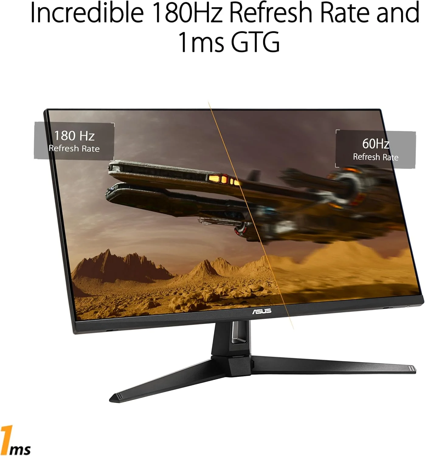 مانیتور گیمینگ ASUS TUF Gaming VG27AQ3A - 27 اینچ، QHD (2560x1440)، 180 هرتز، Fast IPS، ELMB Sync، 1 میلی‌ثانیه (GTG)، Freesync Premium™، سازگار با G-Sync، Variable Overdrive، 130% sRGB - مشکی