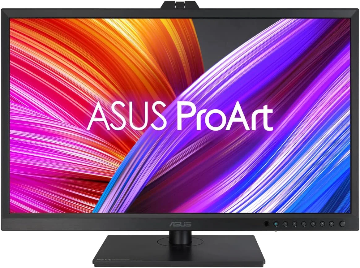 مانیتور حرفه ای ASUS ProArt Display OLED PA32DC – 31.5 اینچ، 4K UHD (3840 x 2160)، 99% DCI-P3، رنگ سنج داخلی، HDR-10، HLG، ΔE < 1، USB-C، HDMI، Calman Ready، یکپارچه سازی ColourSpace