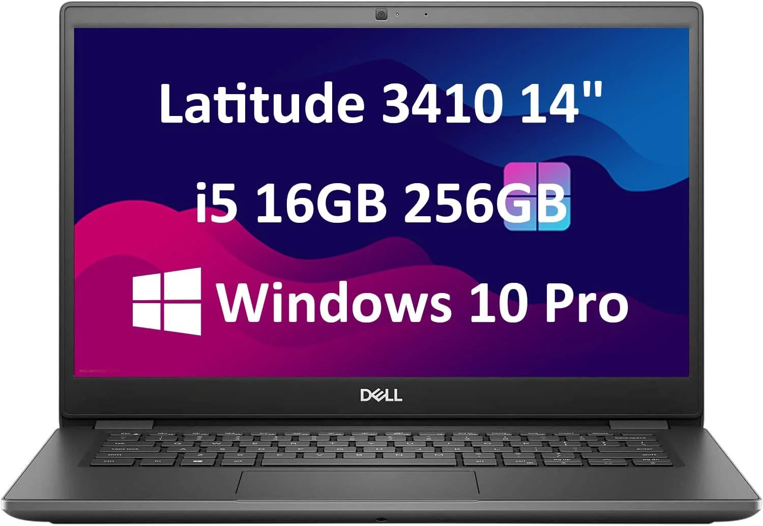 لپ تاپ تجاری دل Latitude 3410 (بازسازی شده) | پردازنده Intel Quad-Core i5-10310U | رم 16 گیگابایت | SSD PCIe 256 گیگابایت | صفحه نمایش 14.1 اینچی غیر لمسی | ویندوز 10 پرو | مشکی