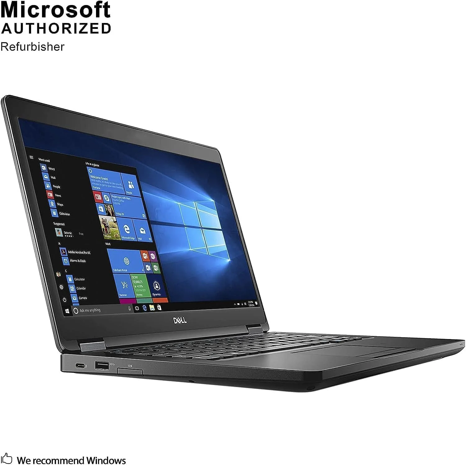 لپ تاپ تجاری 14 اینچی Dell Latitude 5490 (بازسازی شده) با کیفیت FHD، پردازنده Intel Core i5-8350U با فرکانس 1.7 گیگاهرتز تا 3.6 گیگاهرتز، رم 16 گیگابایتی DDR4، حافظه SSD 512 گیگابایتی، وب کم، Windows 10Pro