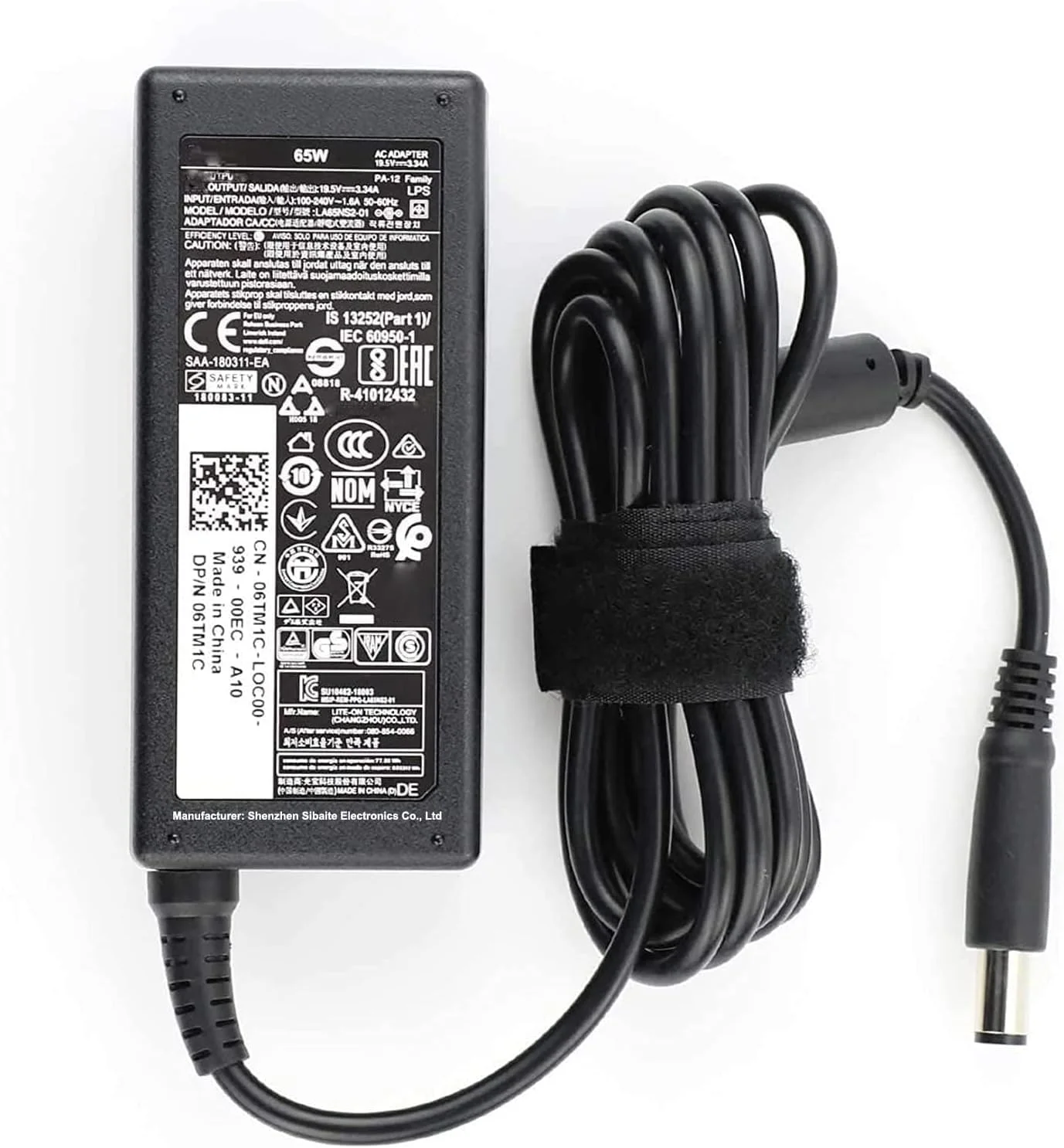 آداپتور برق 65 واتی HUBEI LA65NS2-01 شارژر لپ تاپ Dell Chromebook 3120 3180 3189 P22T P26T Latitude E7240 E7270 E7280 E7440 E7450 E7470 E7480 E5430 E5450 E5470 E5480 E5580 (19.5V 3.34A)