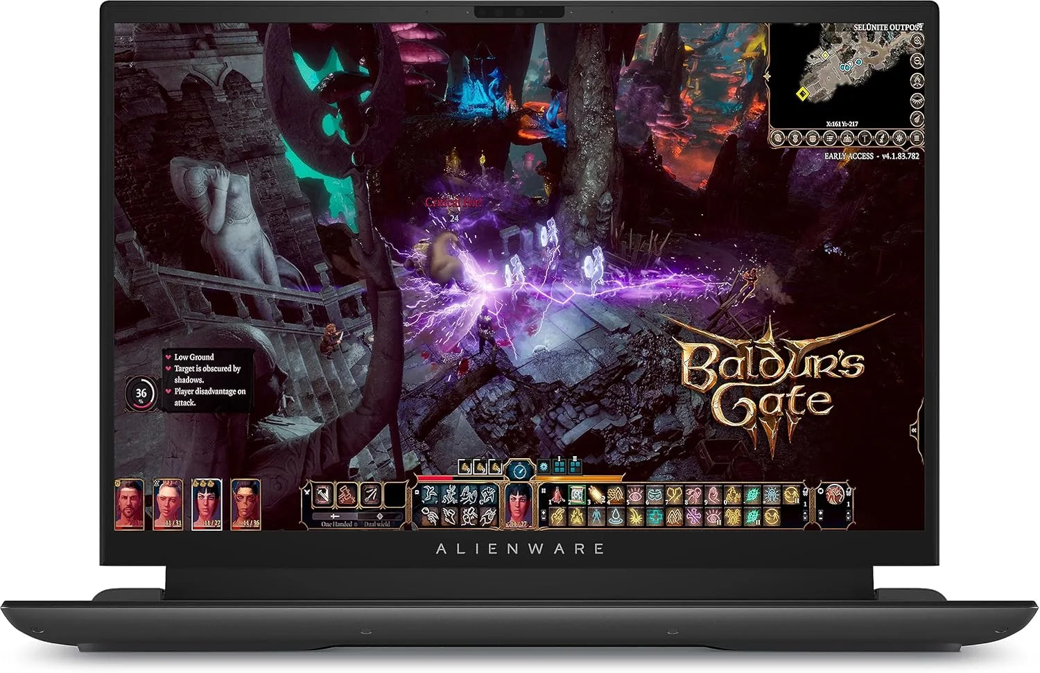 لپ تاپ Dell Alienware m18 (2023) | صفحه نمایش 18 اینچی 2560x1600 QHD+ 165Hz | پردازنده Core i9-13900HX - هارد درایو 2 ترابایتی SSD - رم 32 گیگابایتی - کارت گرافیک Nvidia GeForce RTX 4070 | 24 هسته @ 5.4 گیگاهرتز - 8 گیگابایت GDDR6X ویندوز 11 هوم مشکی (بازسازی شده)
