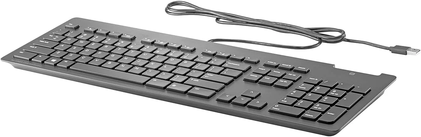 کیبورد HP Business Smartcard، کلاسیک، مشکی، سیمی (USB)، آمریکایی، کارت خوان تراشه داخلی، Z9H48AA#AKB