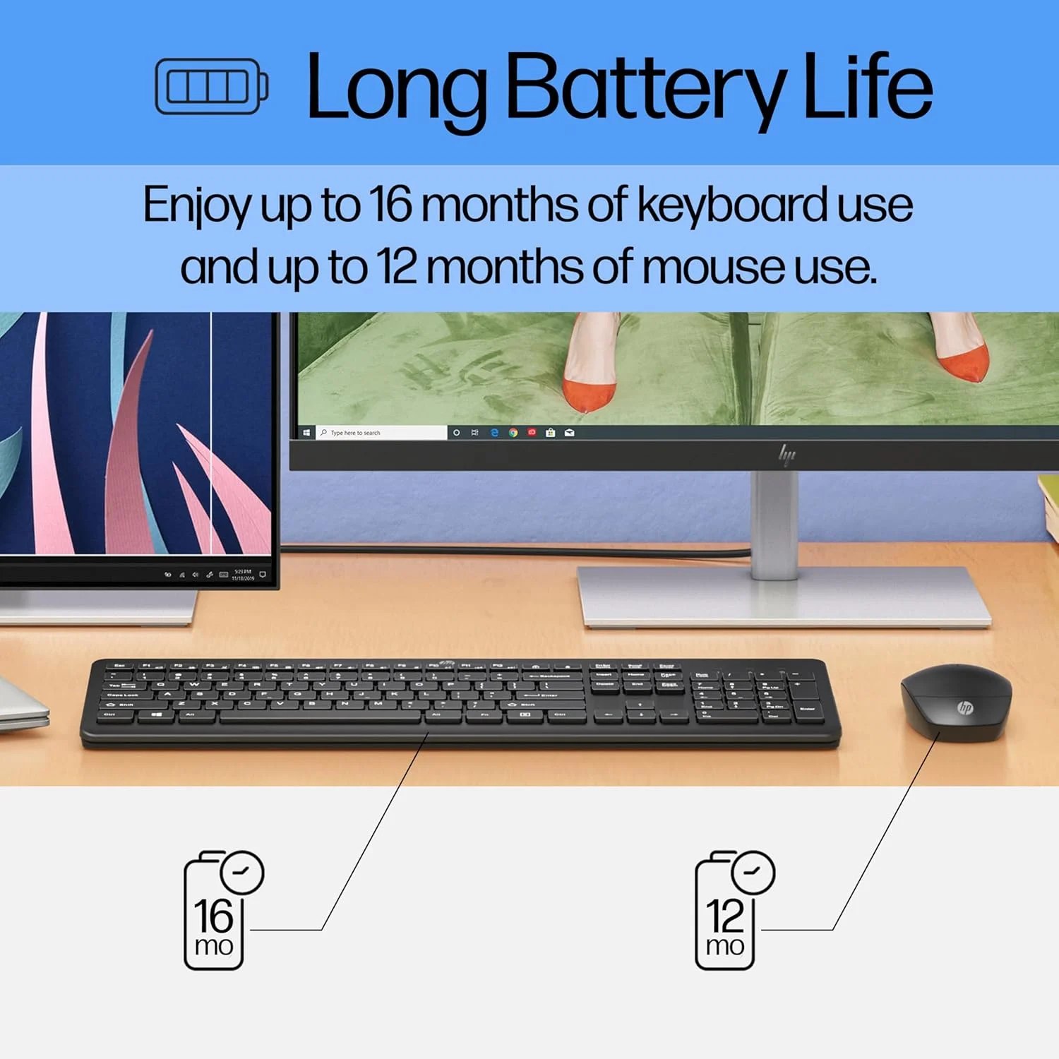 مجموعه ماوس و کیبورد بی سیم HP 230 - عربی-انگلیسی (18H24AA)