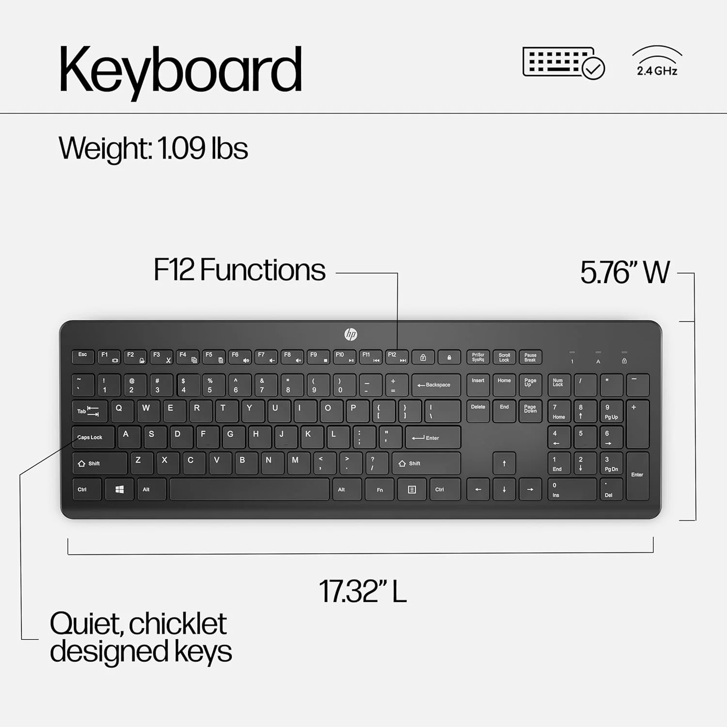 مجموعه ماوس و کیبورد بی سیم HP 230 - عربی-انگلیسی (18H24AA)