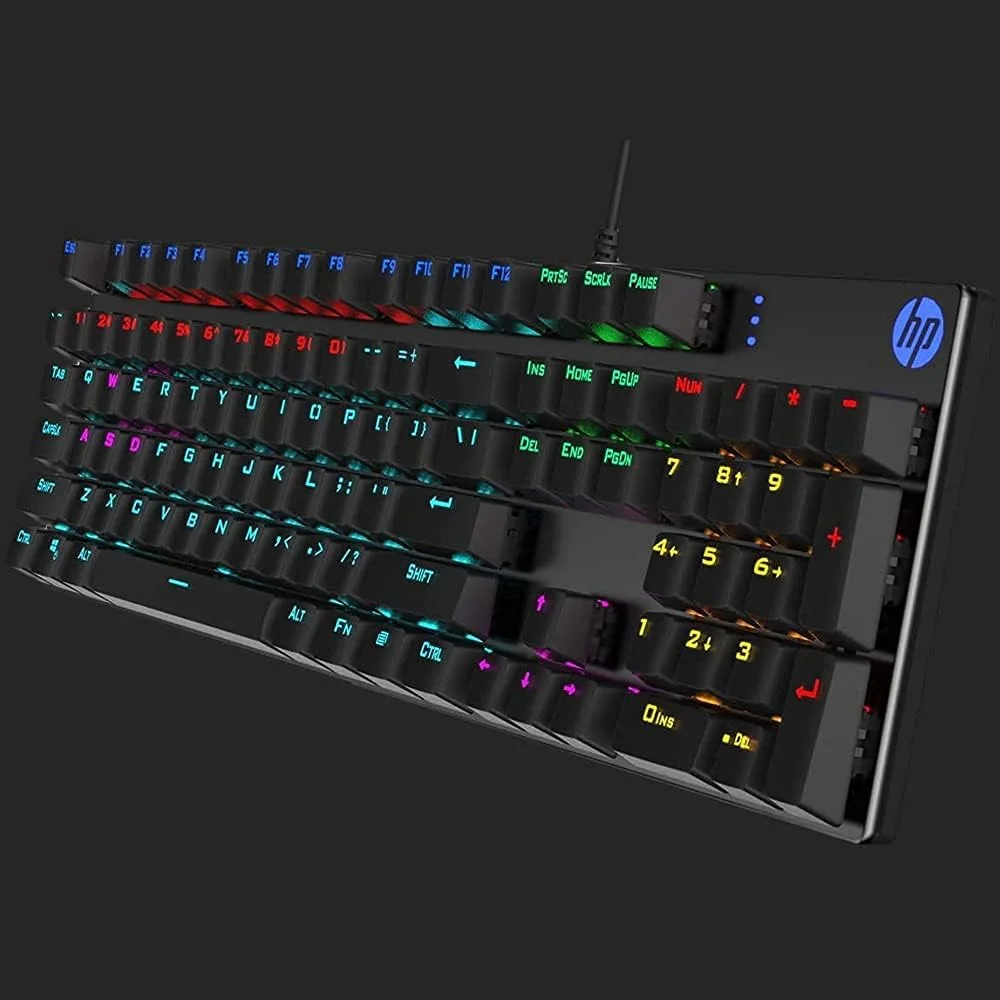 کیبورد گیمینگ مکانیکی سیم دار RGB مدل HP GK400F