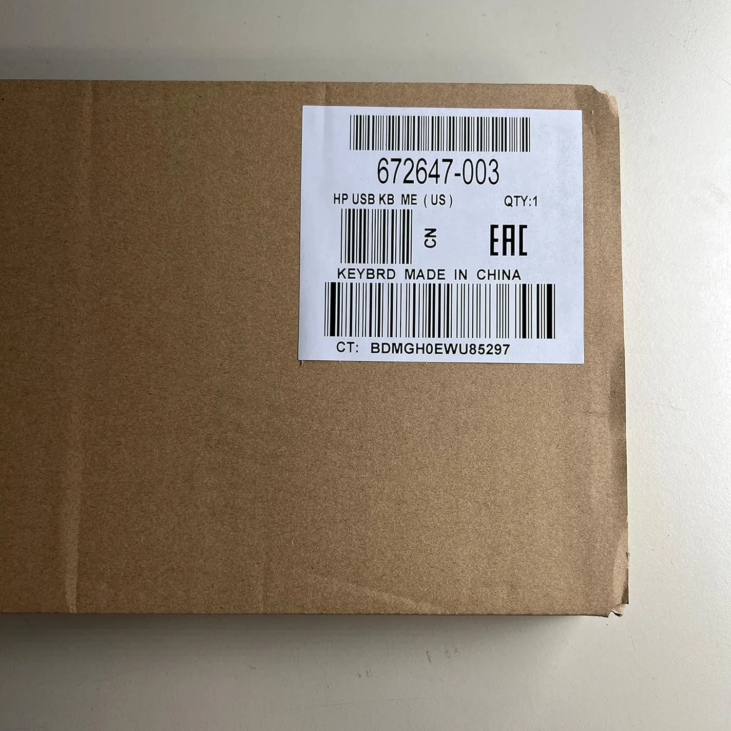 کیبورد مشکی HP مدل KU-1156 با شماره قطعه 672647-003