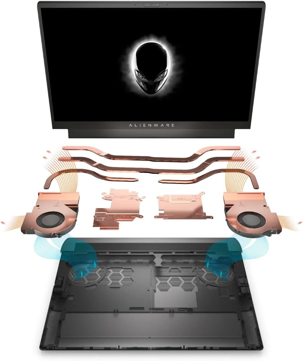 لپ تاپ گیمینگ ممتاز Dell Alienware M15 R5، AMD Ryzen™ 7-5800H، صفحه نمایش 15.6 اینچ QHD، 1 ترابایت SSD، 16 گیگابایت رم، کارت گرافیک NVIDIA® GeForce RTX™ 3060 6GB، ویندوز 10 هوم، صفحه کلید انگلیسی عربی، مشکی