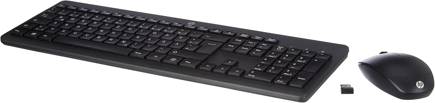 موس و کیبورد HP 230 (موس و کیبورد بی سیم، دانگل USB، عمر باتری تا 16 ماه) مشکی